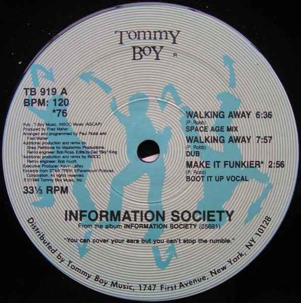 Information Society - Walking Away (12", Single) (Very Good Plus (VG+)) - Image 3