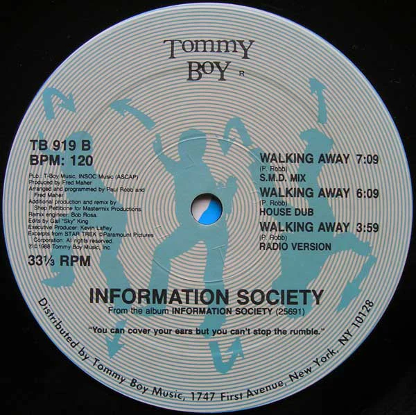 Information Society - Walking Away (12", Single) (Very Good Plus (VG+)) - Image 4