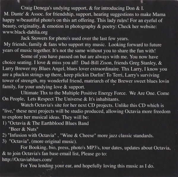 Infusion With Octavia - Live At Lancaster Jazz Festival (CD, Album) (Mint (M)) - Image 3