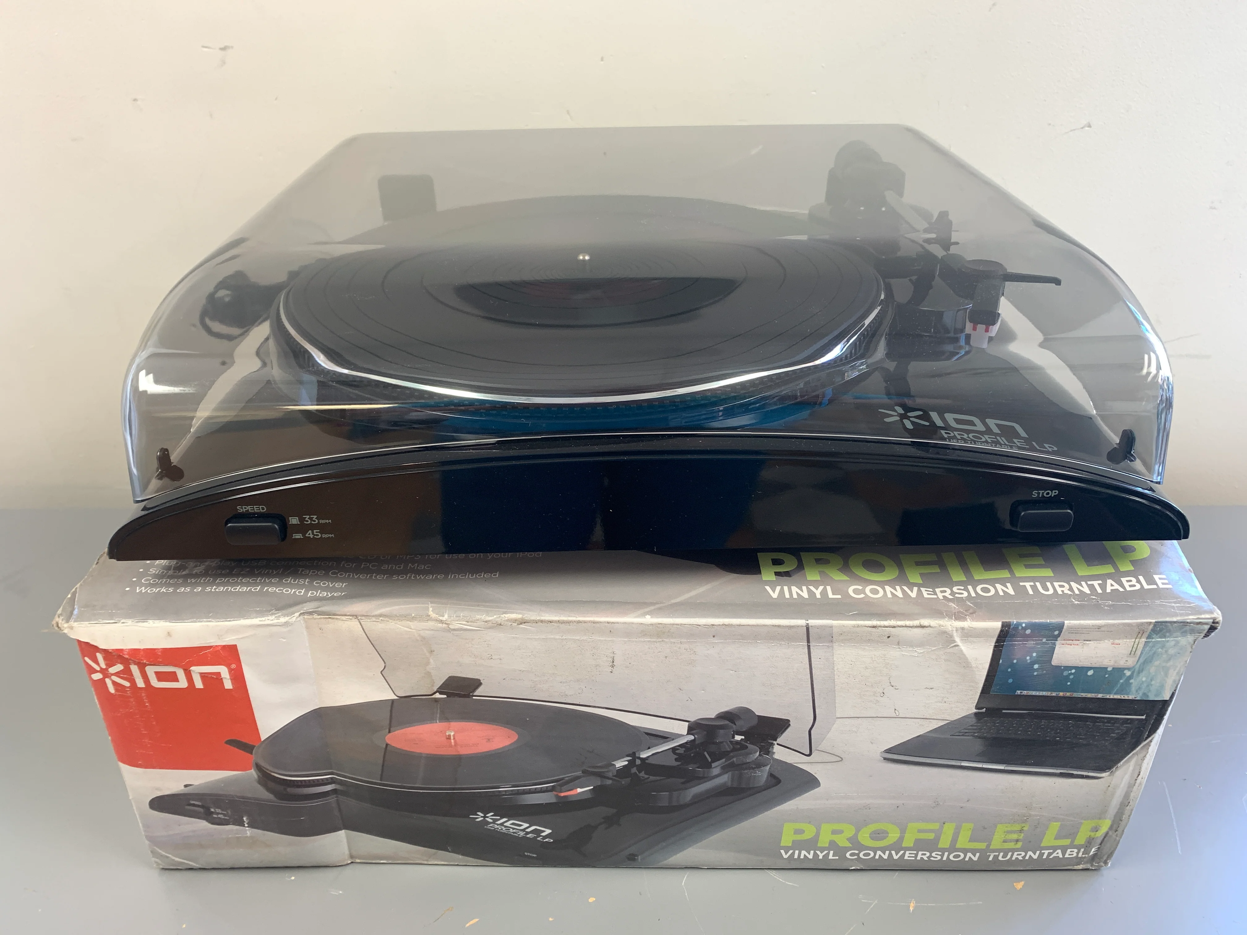 ION Profile LP * Turntable with USB Output * NEW Open Box
