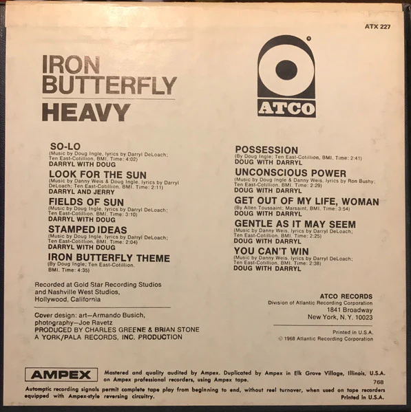 Iron Butterfly - Heavy (Reel, 4tr Stereo, 7" Reel) (Very Good Plus (VG+)) - Image 4