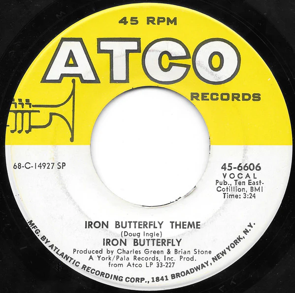 Iron Butterfly - In-A-Gadda-Da-Vida (7", Single, Mono, SP ) (Very Good (VG)) - Image 2