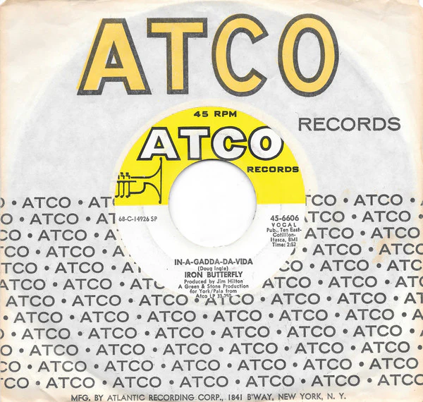 Iron Butterfly - In-A-Gadda-Da-Vida (7", Single, Mono, SP ) (Very Good (VG)) - Image 3