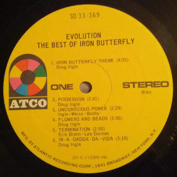 Iron Butterfly - The Best Of Iron Butterfly Evolution (LP, Comp, PR) (Very Good (VG)) - Image 3