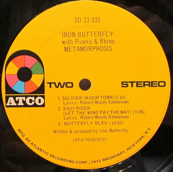 Iron Butterfly With Mike Pinera & El Rhino - Metamorphosis (LP, Album, CP ) (Good Plus (G+)) - Image 5
