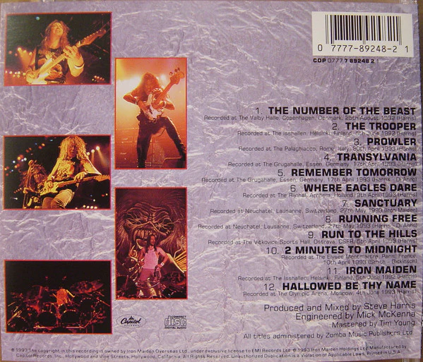 Iron Maiden - A Real Dead One (CD, Album) (Very Good Plus (VG+)) - Image 2