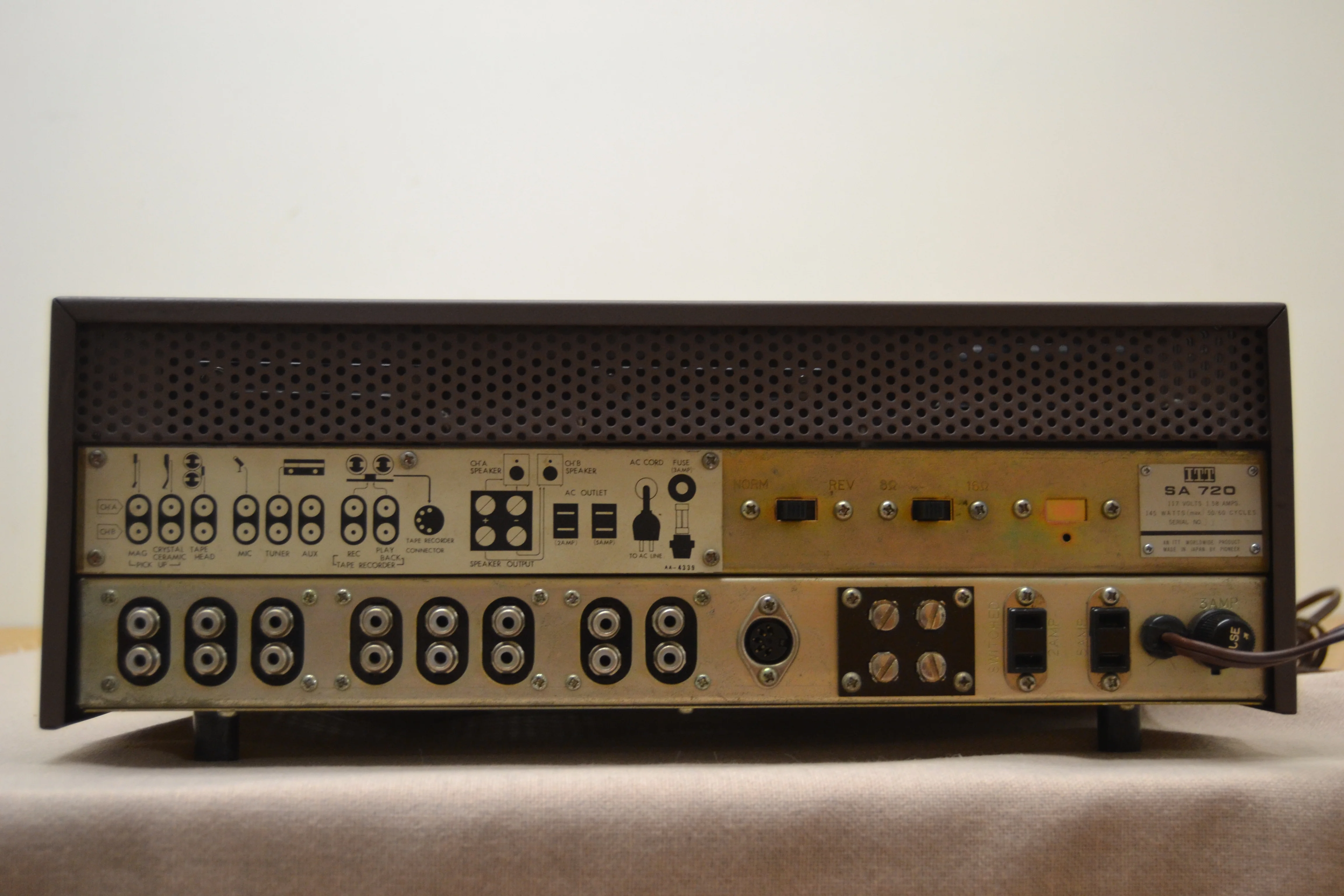 ITT SA720 ( Pioneer SM83 ) Tube Integrated Amplifier * FULLY RESTORED ! * 28W RMS * 1969 - Image 9
