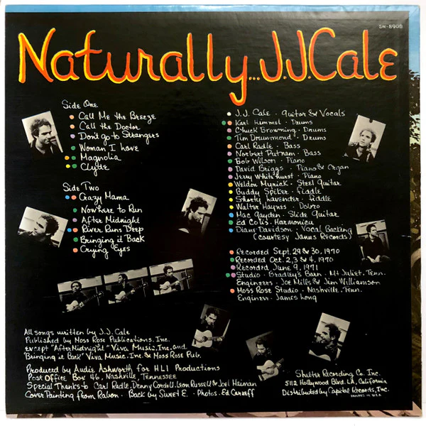 J.J. Cale - Naturally (LP, Album, Jac) (Very Good (VG)) - Image 2