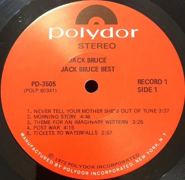 Jack Bruce - At His Best (2xLP, Comp, Scr) (Near Mint (NM or M-)) - Image 3