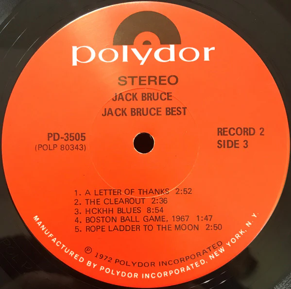 Jack Bruce - At His Best (2xLP, Comp, Scr) (Near Mint (NM or M-)) - Image 5