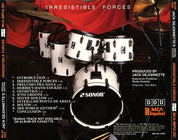 Jack DeJohnette's Special Edition - Irresistible Forces (CD, Album) (Very Good Plus (VG+)) - Image 2