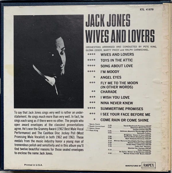 Jack Jones - Wives And Lovers (Reel, 4tr Stereo, 7" Reel) (Very Good Plus (VG+)) - Image 3