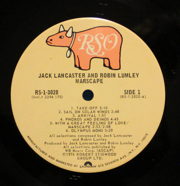 Jack Lancaster And Robin Lumley - Marscape (LP, Album) (Near Mint (NM or M-)) - Image 3