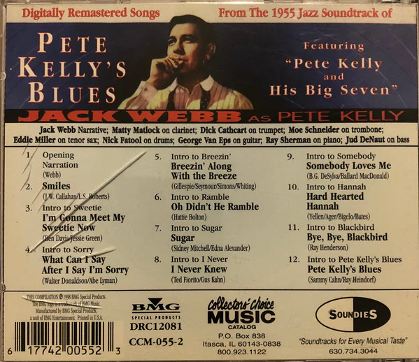 Jack Webb, Pete Kelly And His Big Seven - Pete Kelly's Blues (CD, Album, RE) (Very Good Plus (VG+)) - Image 2