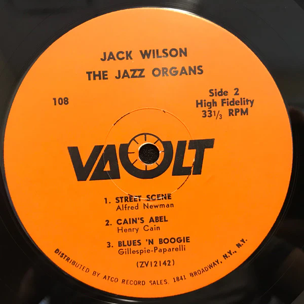 Jack Wilson - The Jazz Organs (LP, Mono) (Very Good Plus (VG+)) - Image 4