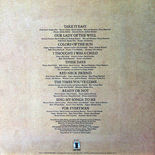 Jackson Browne - For Everyman (LP, Album, San) (Very Good Plus (VG+)) - Image 2