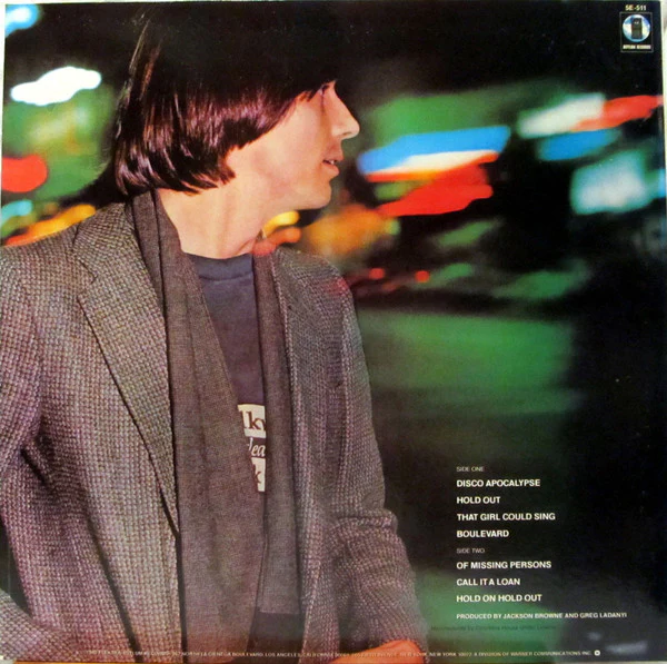 Jackson Browne - Hold Out (LP, Album, Club, Pit) (Very Good Plus (VG+)) - Image 2