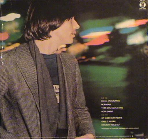Jackson Browne - Hold Out (LP, Album) (Near Mint (NM or M-)) - Image 2