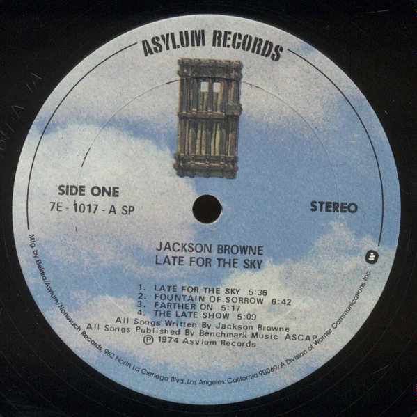 Jackson Browne - Late For The Sky (LP, Album, Club) (Very Good Plus (VG+)) - Image 3