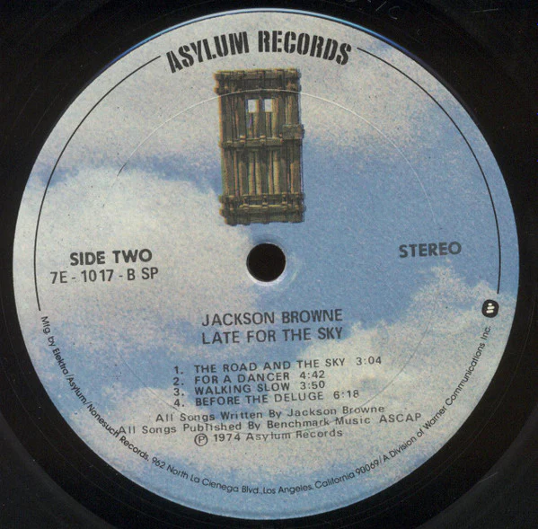 Jackson Browne - Late For The Sky (LP, Album, Club) (Very Good Plus (VG+)) - Image 4