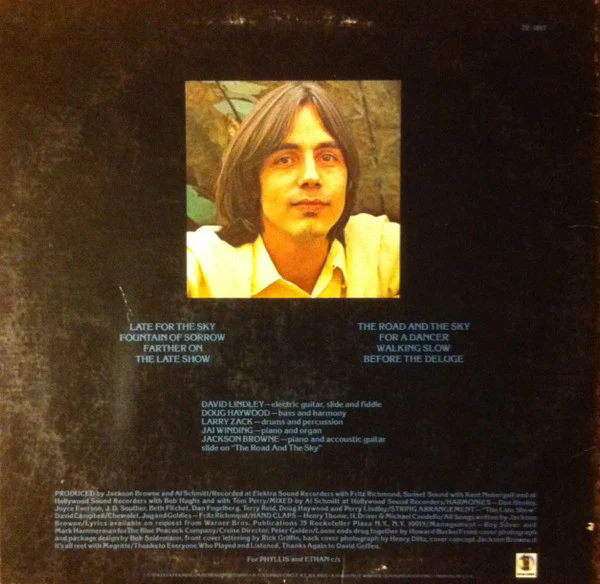 Jackson Browne - Late For The Sky (LP, Album, CP ) (Very Good (VG)) - Image 2