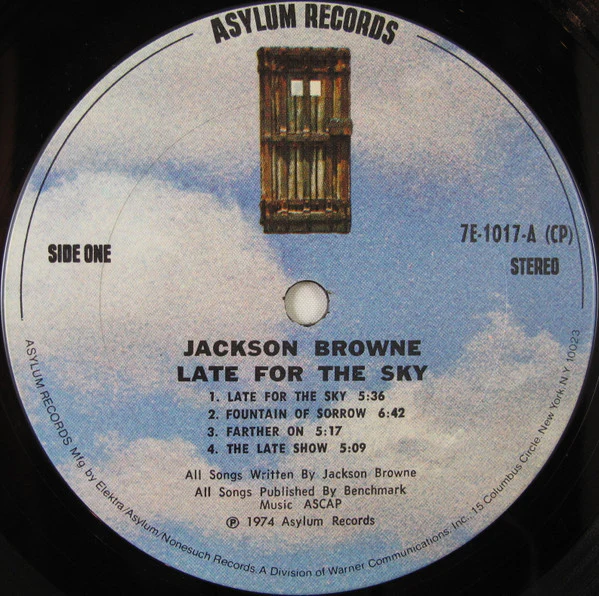 Jackson Browne - Late For The Sky (LP, Album, CP ) (Very Good (VG)) - Image 3
