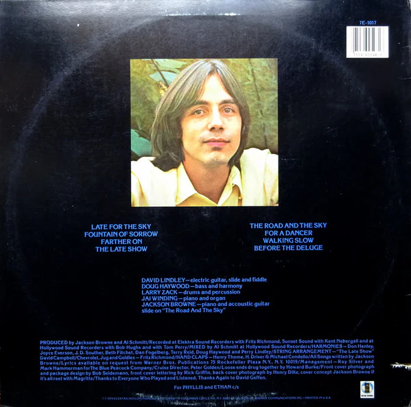 Jackson Browne - Late For The Sky (LP, Album, RE, RP, AR,) (Very Good Plus (VG+)) - Image 2