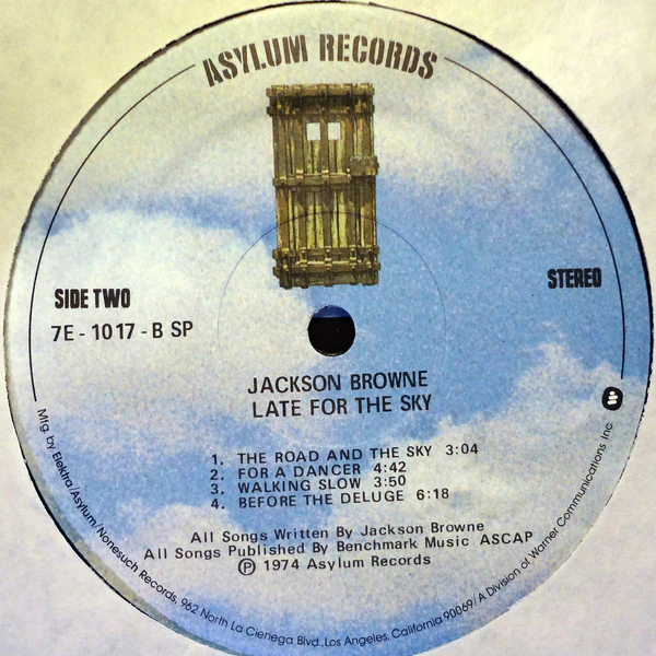 Jackson Browne - Late For The Sky (LP, Album, RP, SP ) (Very Good Plus (VG+)) - Image 4