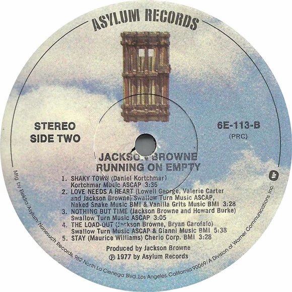 Jackson Browne - Running On Empty (LP, Album, PRC) (Near Mint (NM or M-)) - Image 4