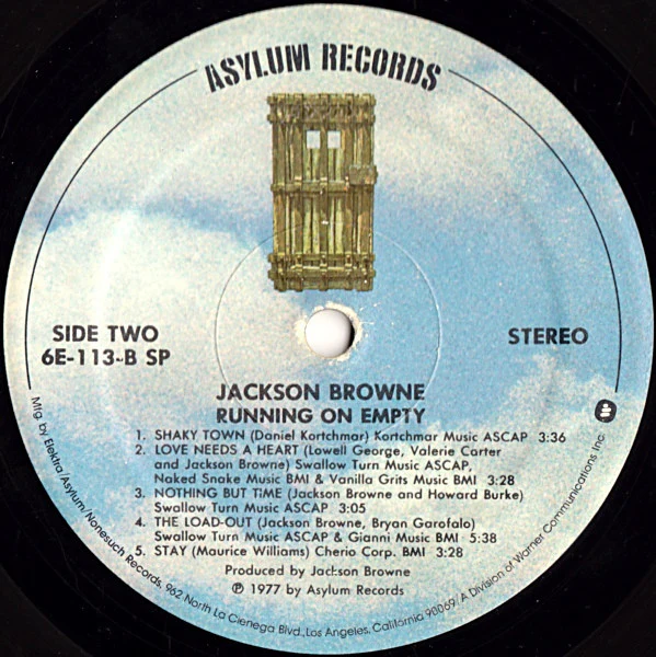 Jackson Browne - Running On Empty (LP, Album, SP ) (Very Good Plus (VG+)) - Image 5