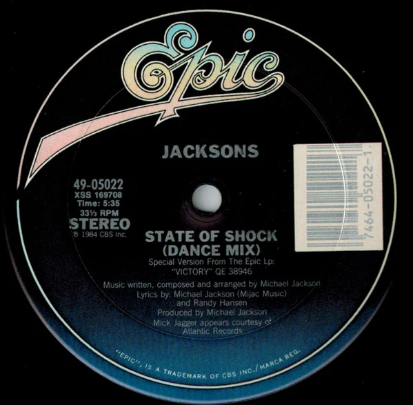 The Jacksons - State Of Shock (12") (Near Mint (NM or M-)) - Image 3