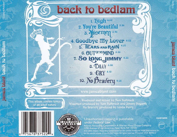 James Blunt - Back To Bedlam (CD, Album) (Near Mint (NM or M-)) - Image 2