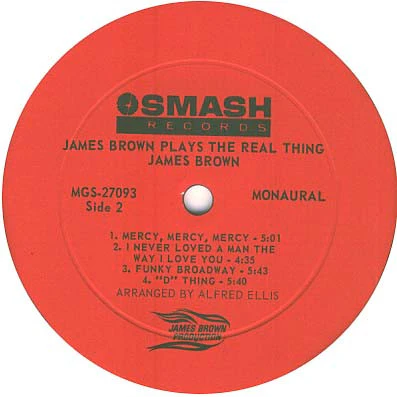 James Brown - Plays The Real Thing (LP, Album, Mono, Mer) (Very Good (VG)) - Image 4