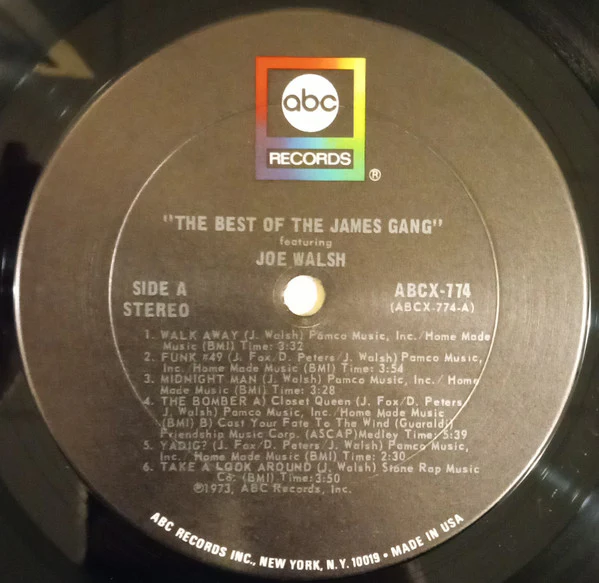 James Gang Featuring Joe Walsh - The Best Of James Gang Featuring Joe Walsh (LP, Comp) (Very Good Plus (VG+)) - Image 3