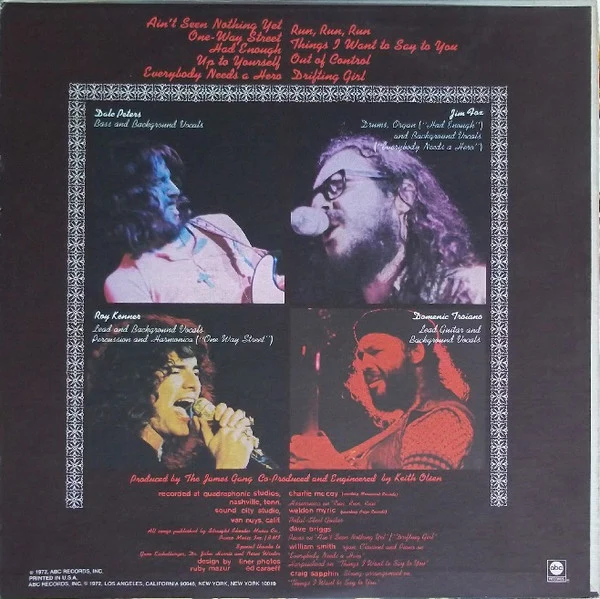 James Gang - Passin' Thru (LP, Album, Ter) (Very Good Plus (VG+)) - Image 2