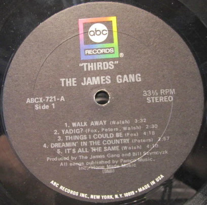 James Gang - Thirds (LP, Album) (Very Good Plus (VG+)) - Image 3