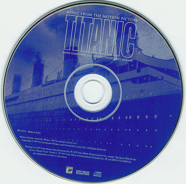 James Horner - Titanic (Music From The Motion Picture) (CD, Album) (Mint (M)) - Image 3