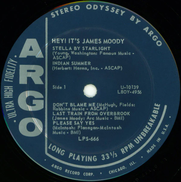 James Moody - Hey! It's James Moody (LP, Album) (Very Good Plus (VG+)) - Image 3