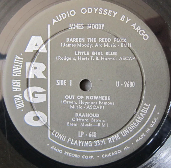 James Moody - James Moody (LP, Album, Mono) (Very Good Plus (VG+)) - Image 3