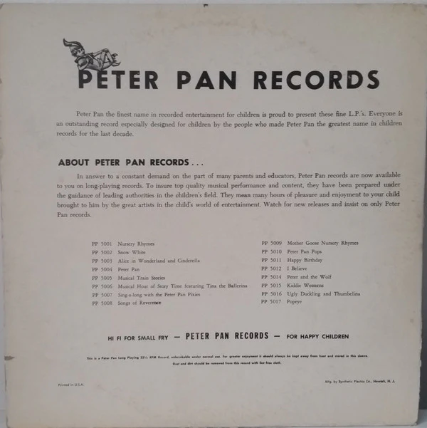 James Pease, Symphony Bowl Orchestra - Peter And The Wolf (LP) (Very Good (VG)) - Image 2