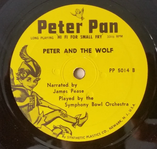 James Pease, Symphony Bowl Orchestra - Peter And The Wolf (LP) (Very Good (VG)) - Image 3
