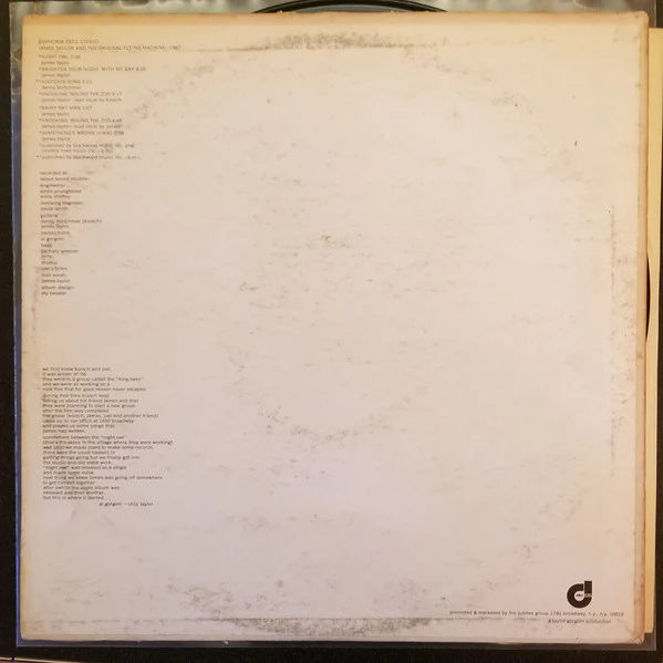 James Taylor - 1967 (LP, Album, Ind) (Very Good Plus (VG+)) - Image 2