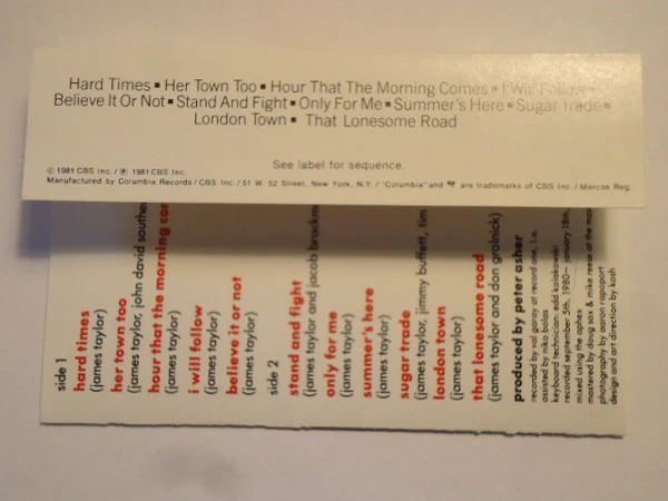 James Taylor - Dad Loves His Work (Cass, Album) (Very Good Plus (VG+)) - Image 3