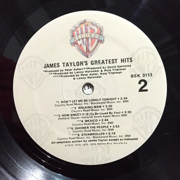 James Taylor  - Greatest Hits (LP, Comp, RE, Spe) (Near Mint (NM or M-)) - Image 4