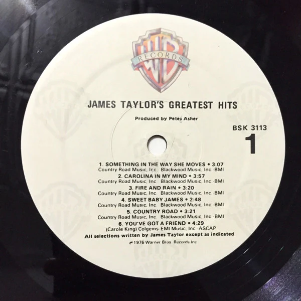 James Taylor - Greatest Hits (LP, Comp, RE, Spe) (Near Mint (NM or M-)) - Image 3