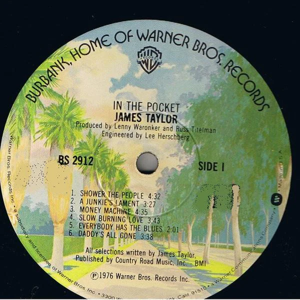 James Taylor - In The Pocket (LP, Album, Win) (Very Good Plus (VG+)) - Image 3