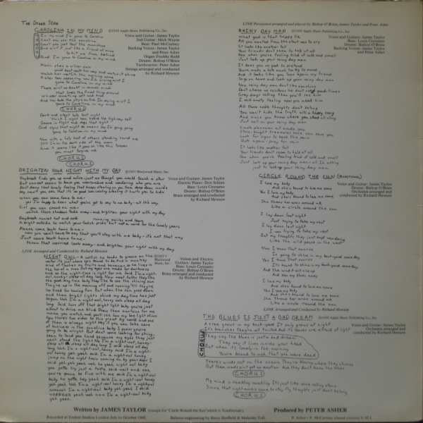 James Taylor - James Taylor (LP, Album, RE, Scr) (Very Good Plus (VG+)) - Image 4