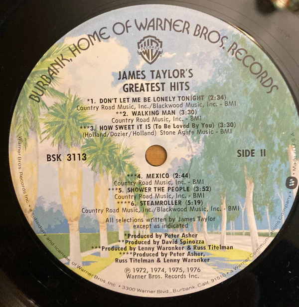 James Taylor - James Taylor's Greatest Hits (LP, Comp, Pin) (Very Good (VG)) - Image 5