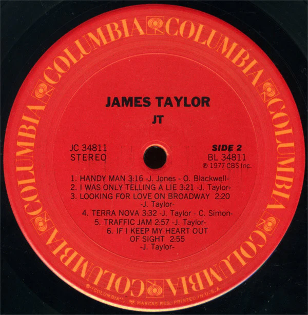 James Taylor - JT (LP, Album, Gat) (Very Good Plus (VG+)) - Image 5