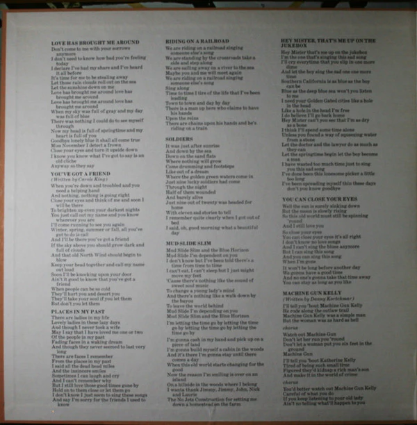 James Taylor - Mud Slide Slim And The Blue Horizon (LP, Album, RE, Jac) (Very Good (VG)) - Image 2
